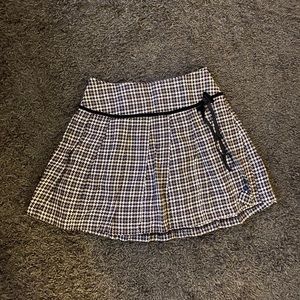 Houndstooth Pleated Skirt S S